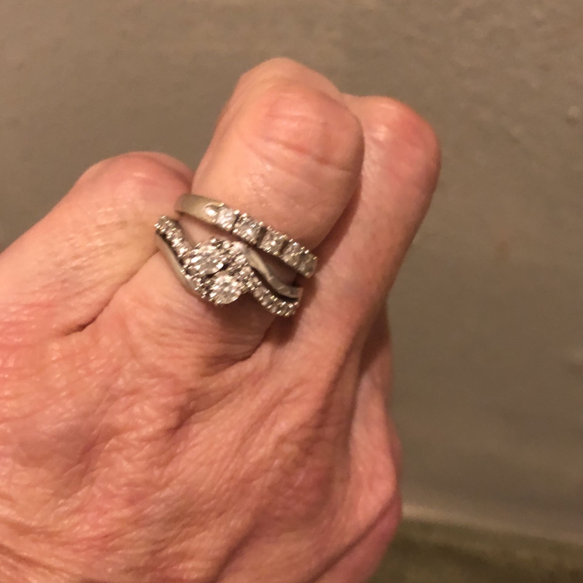 2 Beautiful 18 K White Gold All Real Diamonds