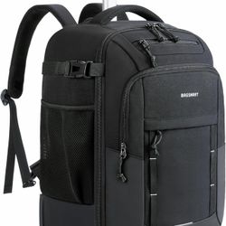 BAGSMART Rolling Backpack, 17 Inch Travel Laptop Wheeled Backpack, 40L Large Carry-On Luggage with Wheels for Men Women, Water-Resistant Overnight Wor