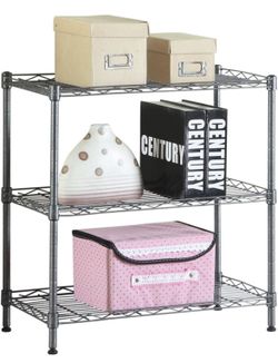 Heavy Duty GRAY 3-Tier Steel Wire Storage Shelving Unit 36” W x 37” H x 14” D