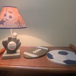 Sport Lamps and wall frame.
