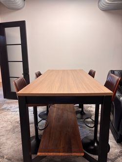 Conference table with storage shelf
