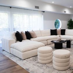 Off White Modern Sectional Sofa - Free Delivery ✅ Modular Sectional Sofa Off White Color 6pc