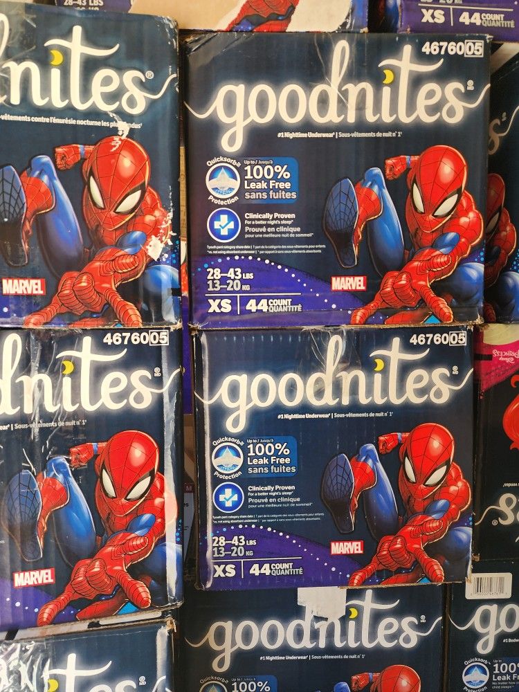 Goodnites XS $20 Each Box. PRICE IS FIRM.