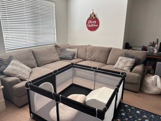 Large Gray Sectional Couch