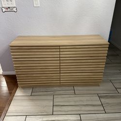 BRAND NEW !! Beige Fluted 6 Drawer Dresser