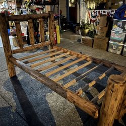 Log Bed Frame - Twin 