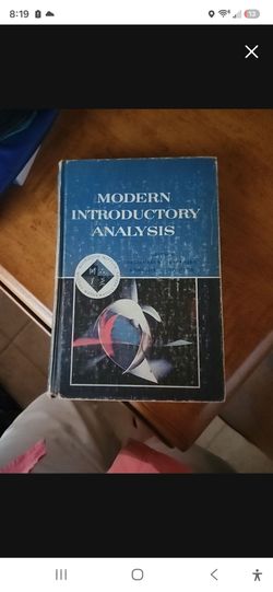 Modern Introductory Analysis, Collectible Textbook. Copyright 1961