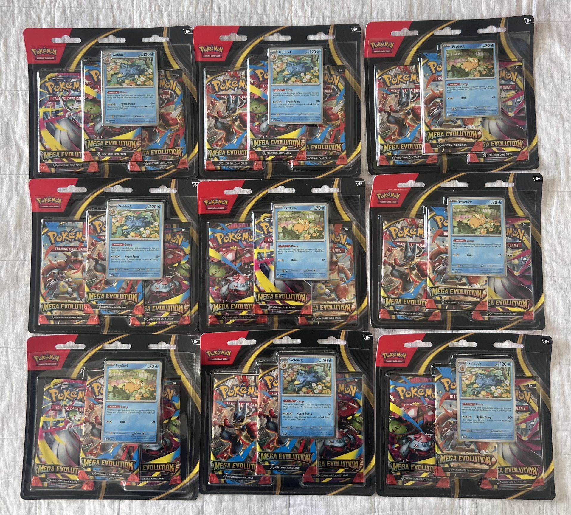 (9) - Mega Evolutions 3-pack Blisters