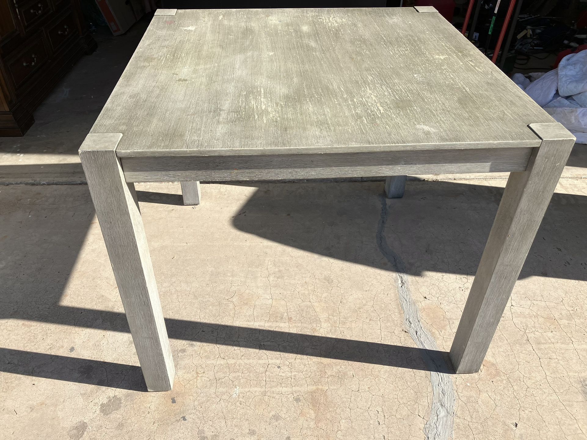Tall Counter Height Dining Table – Washed Gray (TABLE ONLY!)
