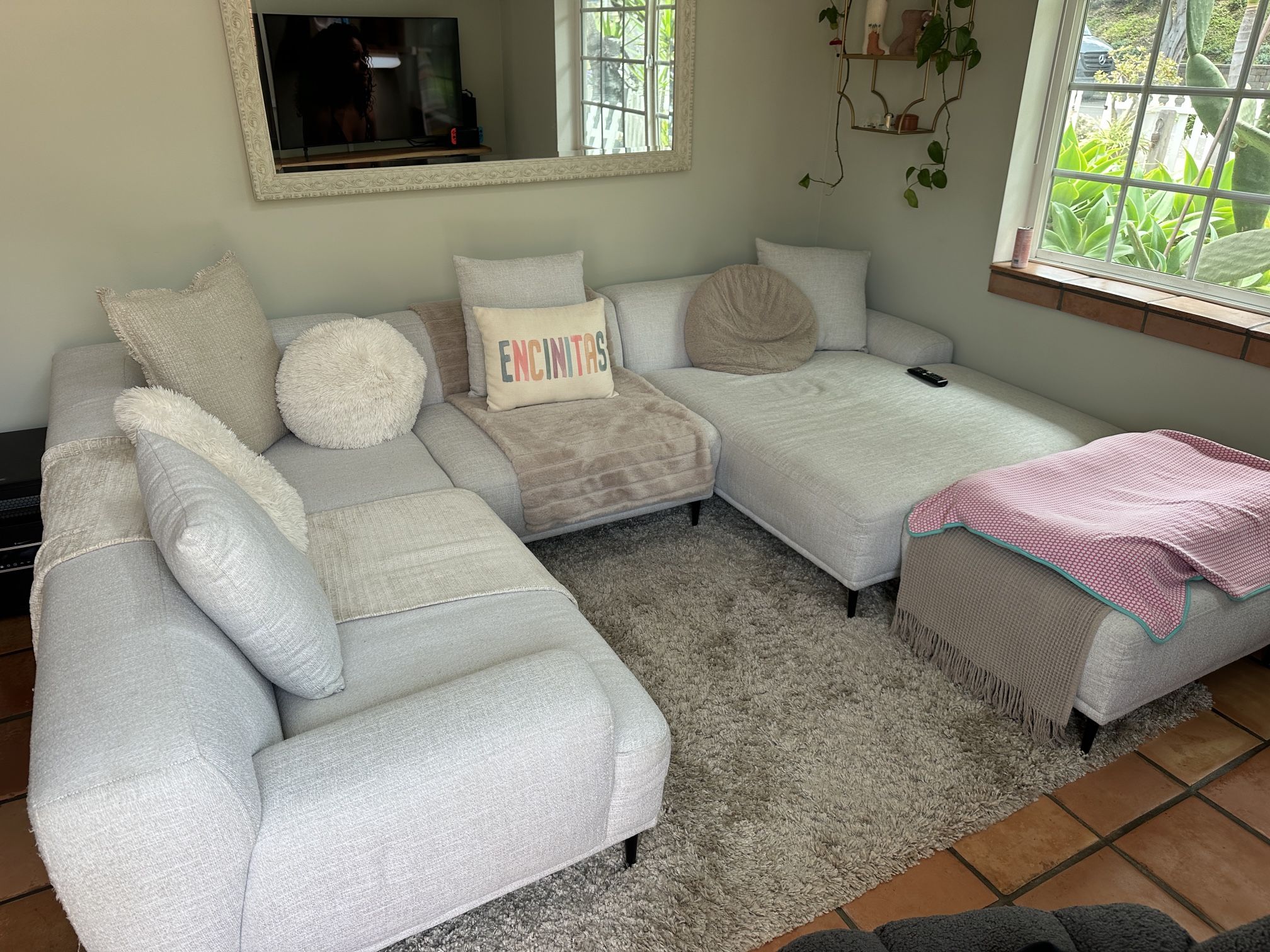 Giant Sectional White Couch