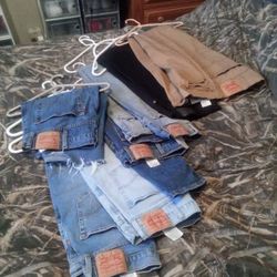 Levi's Jeans And Jean Button Up 