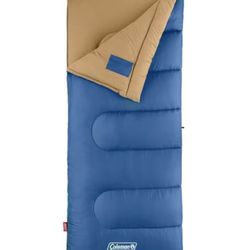 Coleman Brazos 20/30°F Adult Cool-Weather Sleeping Bag with No-Snag Zipper & Stuff Sack