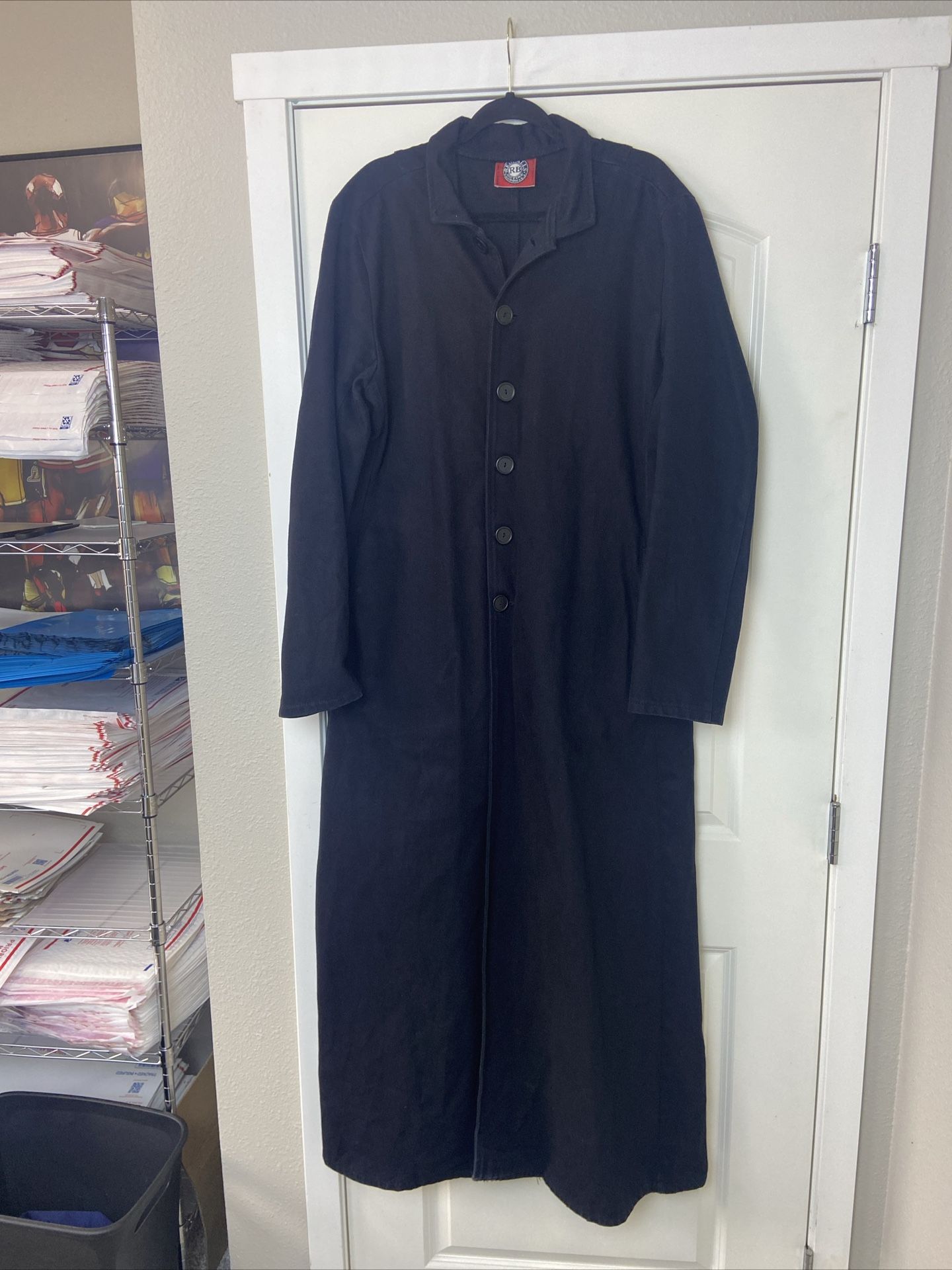 Red balls On Fire Trench Coat Adult Large