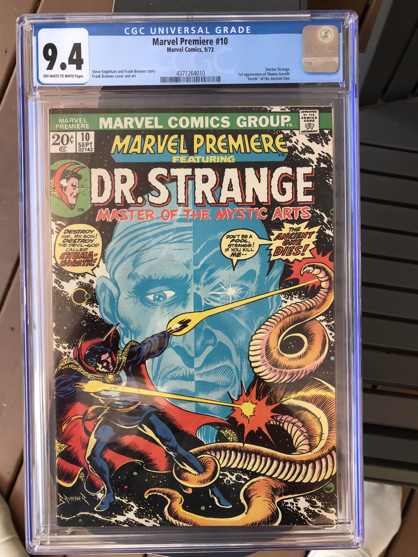 Marvel Premiere #10 (1973) CGC 9.4 — O/w To White Pages; 1st Sums-Gorath Appearance
