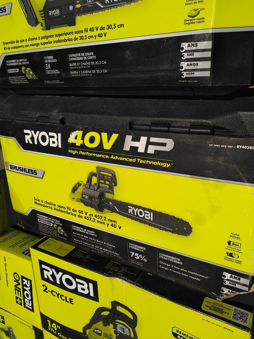 Ryobi Brushless HP 18 Inch Chainsaw Kit