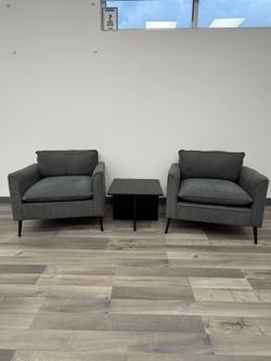 2 chairs and coffee Table