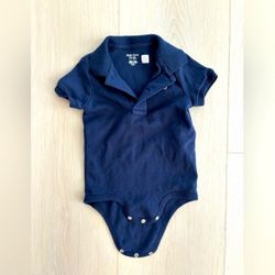 Baby Boy Soft Cotton Polo Bodysuit 12-18mo