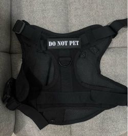 Black Tactical Dog Harness Do Not Pet Patch