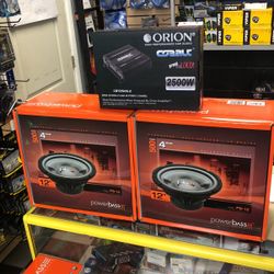 Orion Amps And Two 12 Inch Subwoofer Memorial Day Special!