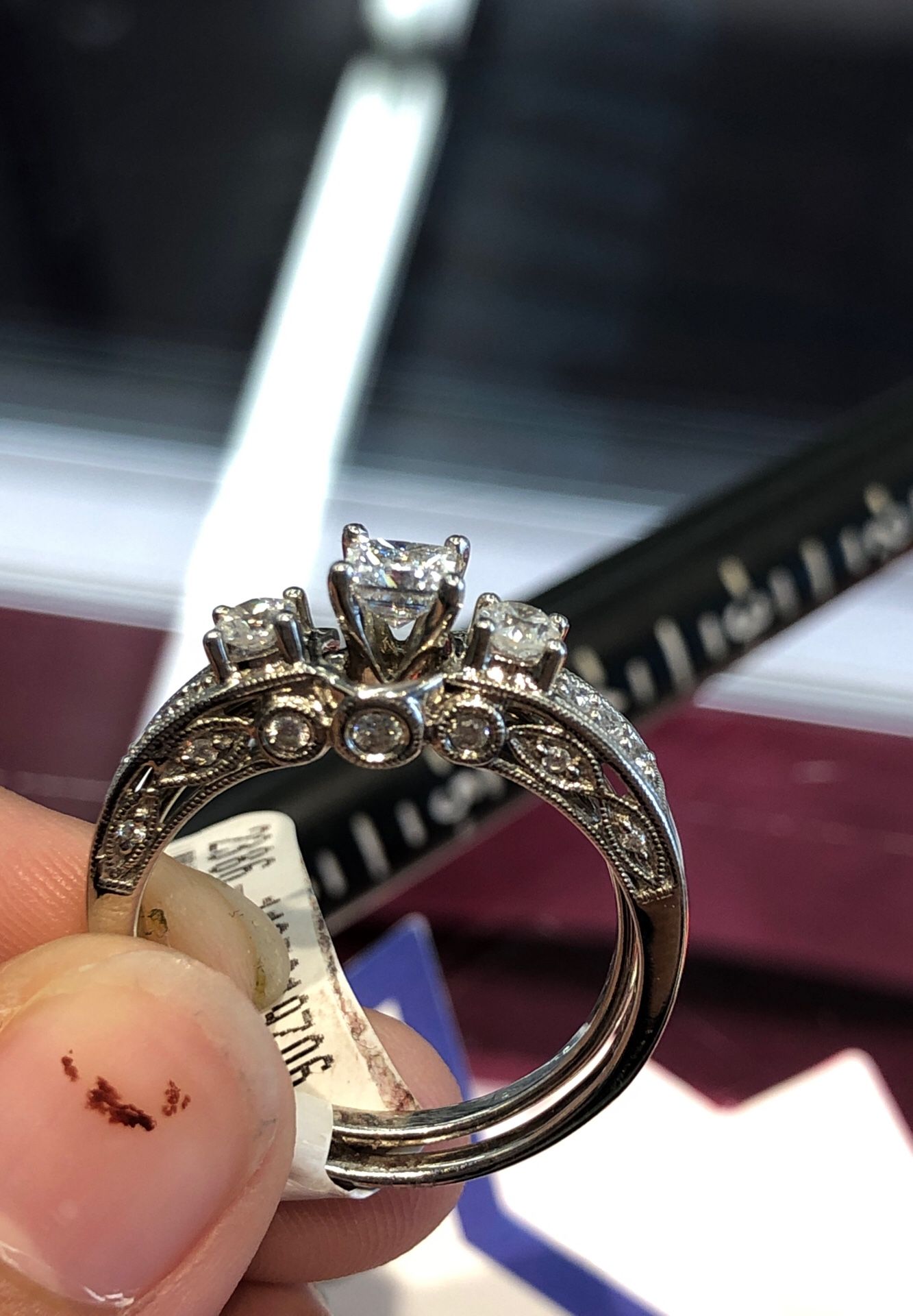 Wedding set diamond ring