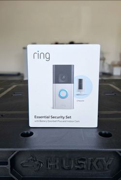 NEW Ring
Essential Kit with Battery Doorbell Plus and Indoor Cam
