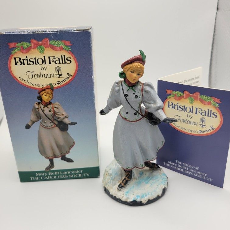 Vtg Fontanini Bristol Falls Carolers Society Mary Beth Lancaster Figurine