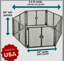 Superyard baby play yard- 6 panel.