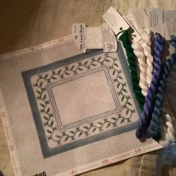 Need,expoing Light Blue & Lavender Folk Art Canvas & Fibres