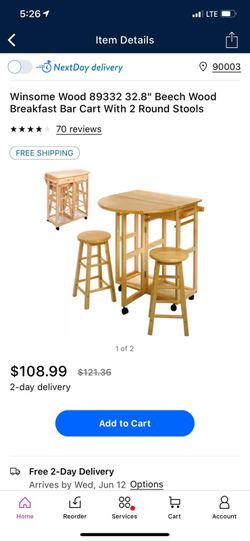 Wood Breakfast Bar Car