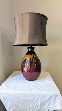 Large Red Table Lamp