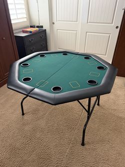 Eight person octagon poker table.
