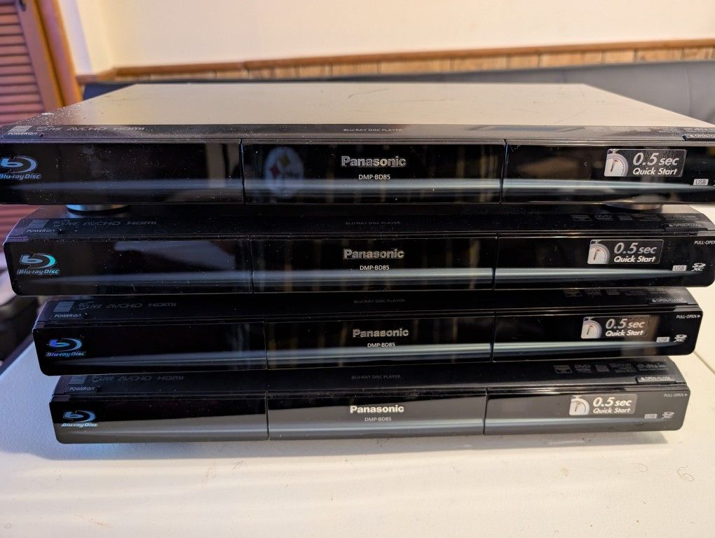 Panasonic DMP-BD85 Blu-Ray Players (No Remotes) 4 Available, $25 Per