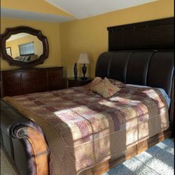 King Bedroom Set. Real Wood 