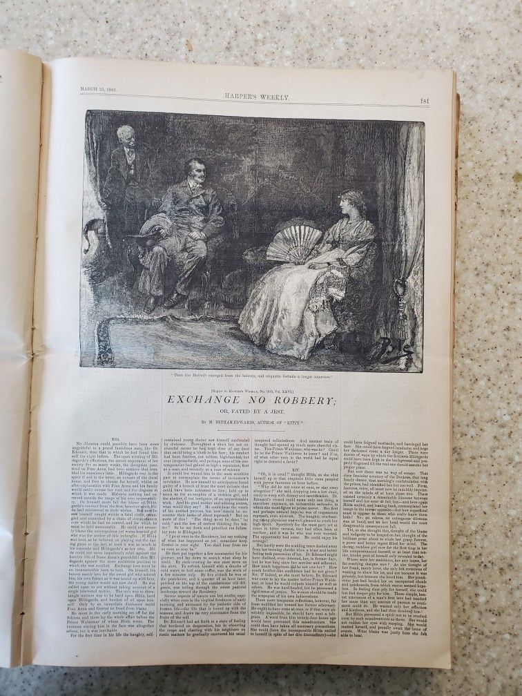 Rare Book Harpers Weekly 1882