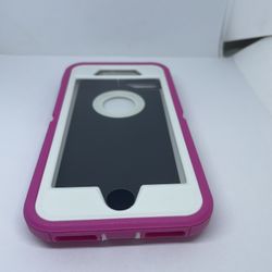 For iPhone 7/8 iPhone SE Pink With One Full Cover Case With Built In Screen Protector 