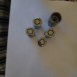 Wheel Locking Lug Nuts With Lock Key
