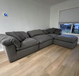 Nixon Gray Sectional Sofá Modular Cloud Couch FREE DELIVERY