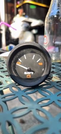 BATT Voltage Gauge Round Dash Instrument