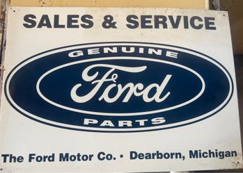 Ford logo metal sign