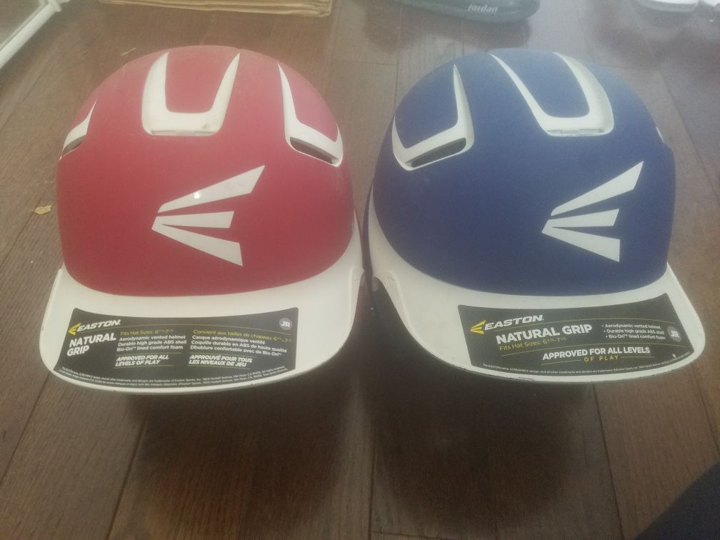 Base ball helmets