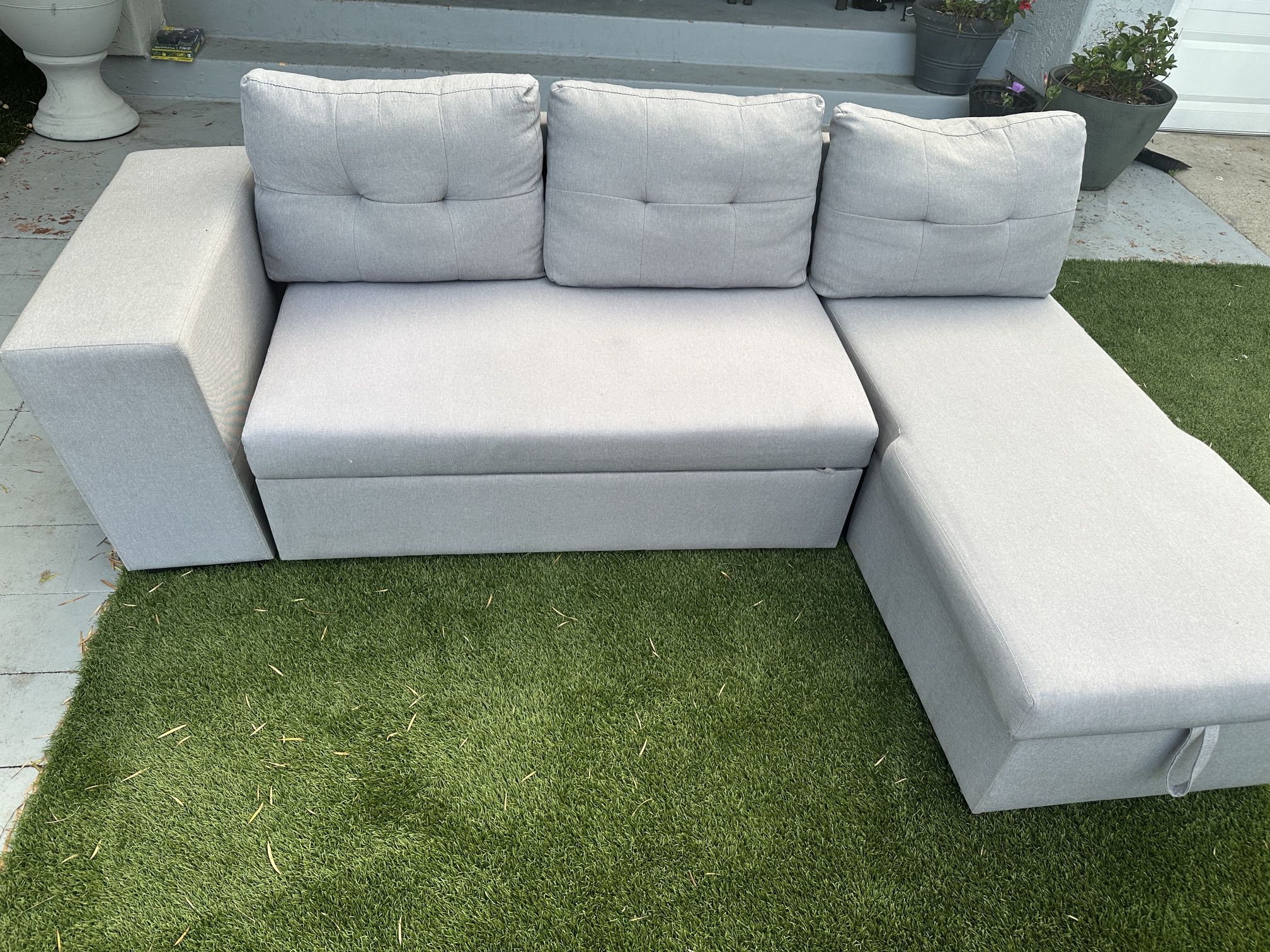 light grey sectional sofa