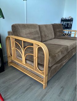 Vintage Rattan 3 seater Sofa