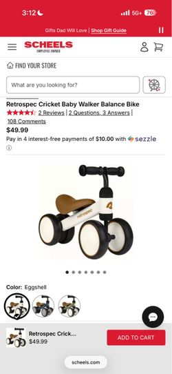 RETROSPEC CRICKET BABY WALKER BALANCE BIKE