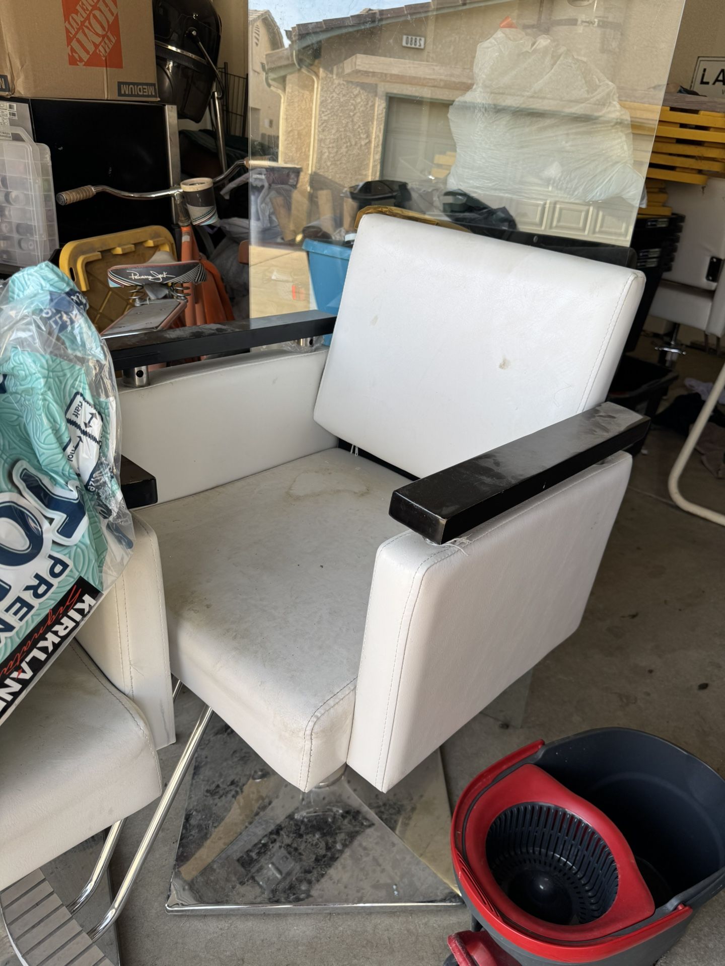 3 White Styling Chairs