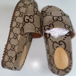 Women Platform Gucci Slides