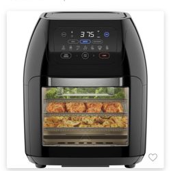 Chefman Multifunctional Digital 10 Qt. Air Fryer + Rotisserie, Fry, Roast & Bake, 17 Presets – Black