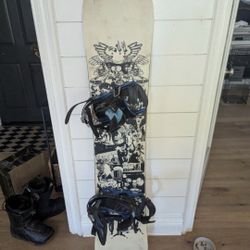 NDK 159 WIDE Snowboard Deck W LG Bindings 