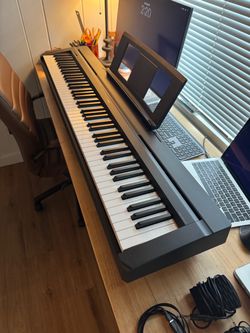 Yamaha P-45 88-key weighted action digital piano with sustain pedal