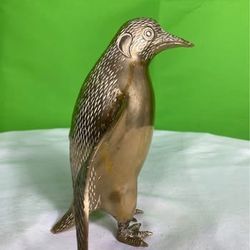 Brass Penguin Statue