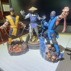Iron Studios (Purchased through Sideshow) Mortal Kombat Statues, Scorpion, Subzero and Raiden